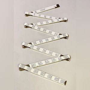 Vintage White Painted Wood Lufkin DOYLE LOG SCALE 48” Folding Measuring Tape